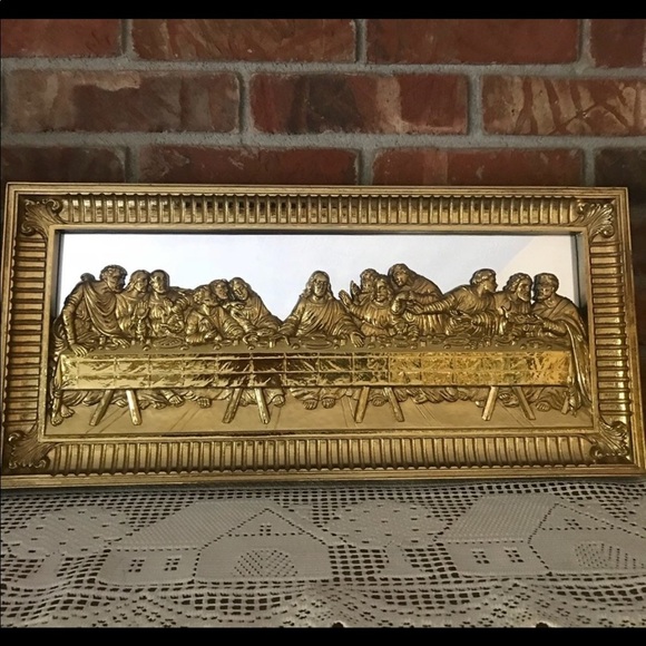 Rare Vintage Last Supper
Gold 3D Mirror - Picture 1 of 11